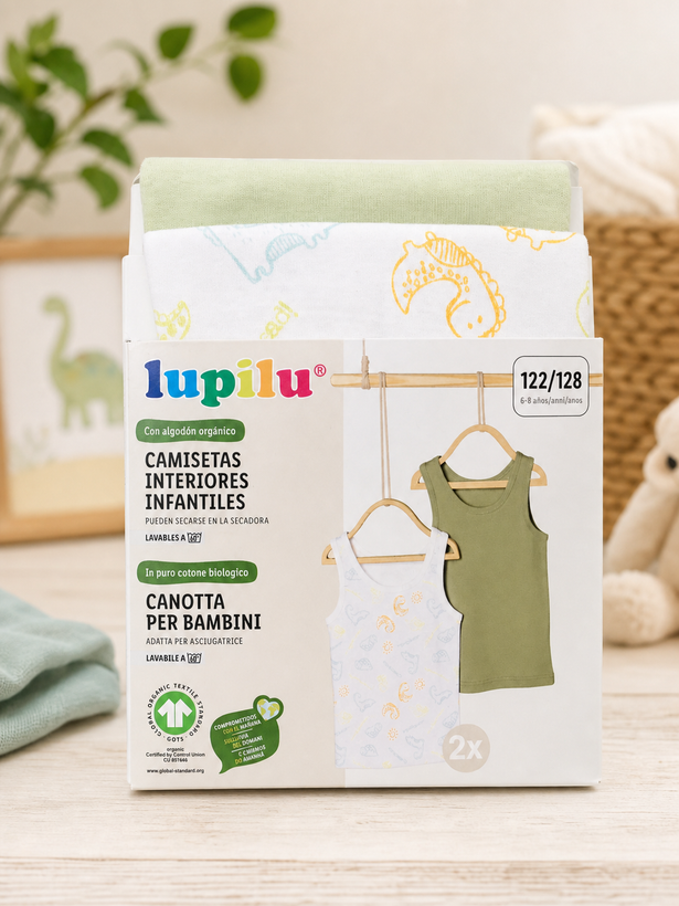 پک دوتایی رکابی پسرانه نخ پنبه برند لوپیلو Lupilu